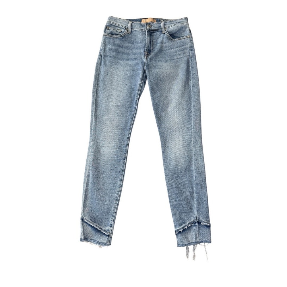 7 For All Mankind The‎ Ankle Skinny Jeans Luxe Vintage Distressed Wash Size 6 28